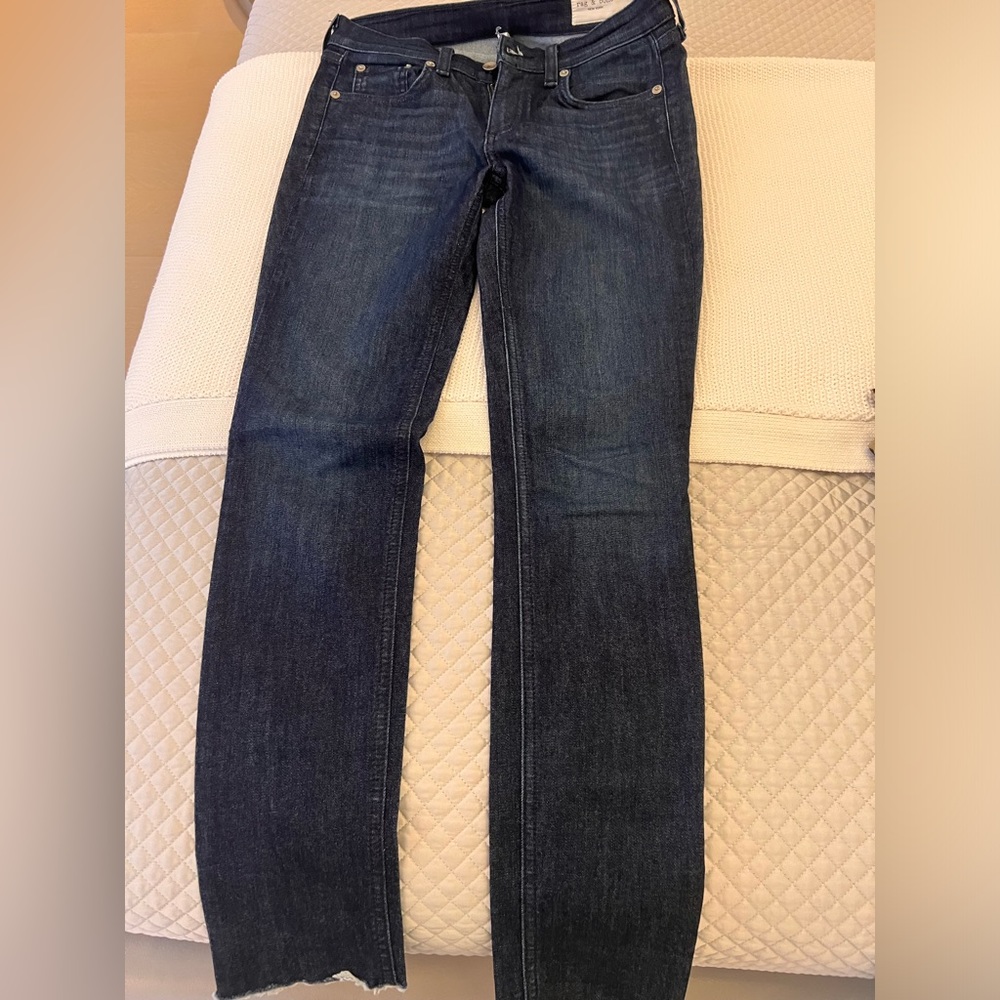 Rag & bone dark denim straight leg